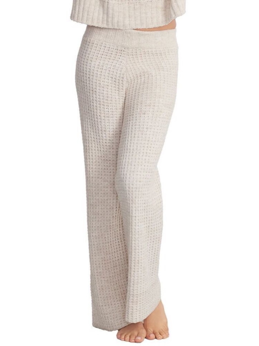 NWT Beach Riot Women's Ivory Wide-Leg Flare Knit Lounge Pants Size S Casual